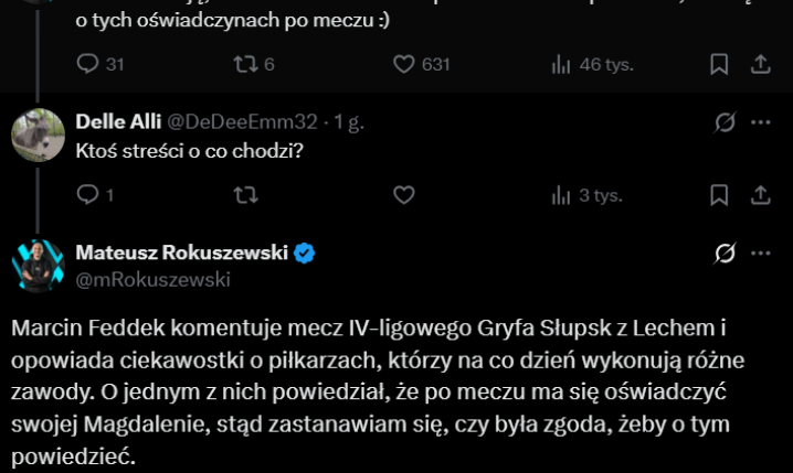 Marcin Feddek komentując mecz prawdopodobnie POPSUŁ NIESPODZIANKĘ piłkarza Gryfa Słupsk xD